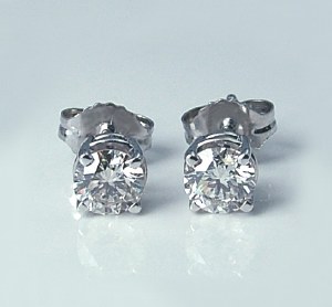 Lab grown diamond earrings 1.00 cttw 14kt white gold model LGE54100-W