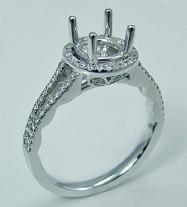 Diamond engagement ring 18kts gold .30cttw model R8264