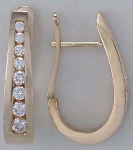 Diamond hoop earrings .75cttw 14kty F G VS