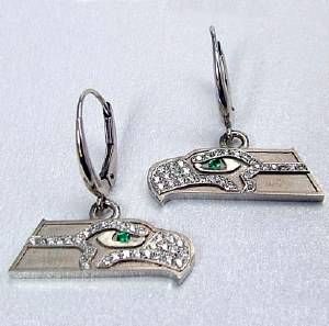Seahawk Women's 14kt white gold diamond earrings SWE0885