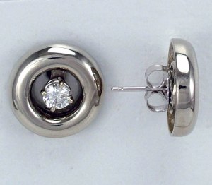 Earring Jackets 18ktw 15mm Rd
