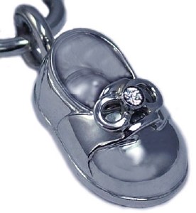 Baby Shoe Boy 18ktw Diamond