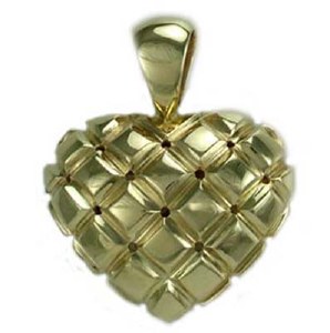 Heart Quilted 14kty Gold SWP0320Y