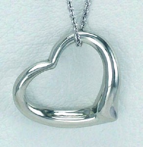 14ktw Gold Open Heart pendant 22x20mm model SWP0327W