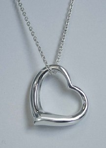 Sterling Silver Open Heart Pendant 22x20mm model SWP0329S