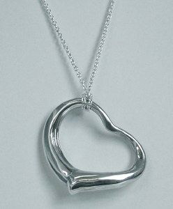 Sterling Silver Open Heart Pendant 31x25mm model SWP0334S