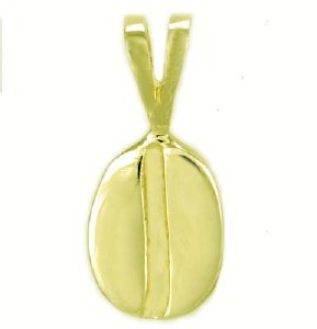 Coffee Bean Pendant 14kty