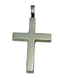 Cross Pendant solid 18kt white gold 37mm model SWP0707W