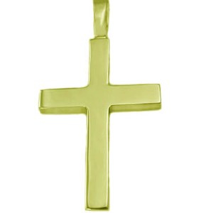Cross pendant 18kt yellow gold 37mm length model SWP0702Y