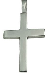 CROSS PENDANT 18KTW GOLD