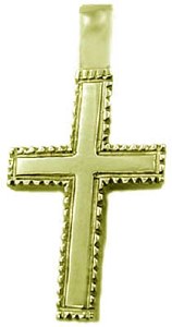 BEADED CROSS PENDANT 18KTY