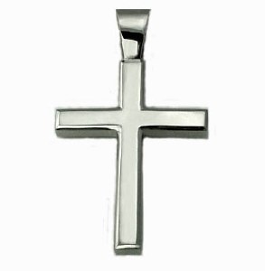 Cross pendant 18ktw 40 x 28mm model SWP0846W