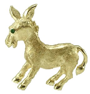 Democratic Donkey in 14kty gold model SWP0895Y
