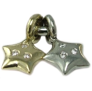 Diamond Star Charm 18kt