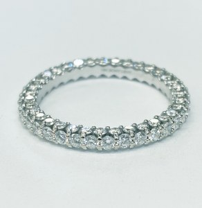 Diamond eternity band 2.20 cttw natural round diamonds Bony Levy preowned ring model SWR-225-Julie