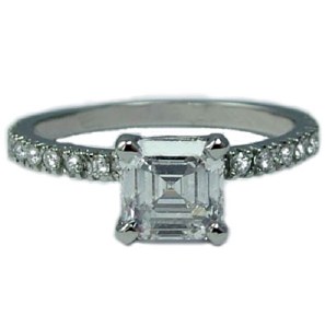Diamond engagement ring 18ktw gold .25cttw SWR0482W
