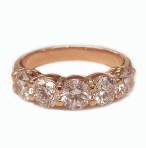 Diamond band 5 stones 1.50cttw lab diamonds F VS model SWR10001R