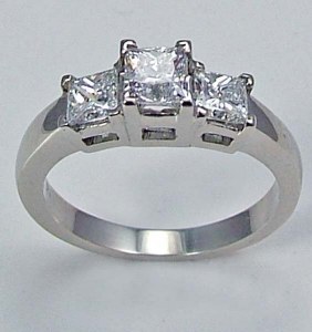 Diamond engagement ring 18ktw gold 1.14cttw ,51ct ctr E VS2 SWR1036W