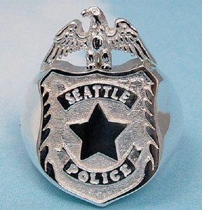 Seattle Police Signet Ring Lg