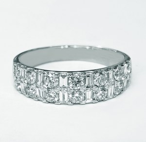 Diamond band Bony Levy design 18kt white gold 1.05 cttw natural diamonds model SWR3301BL