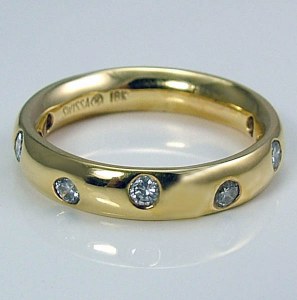 Diamond band 18kt gold 0.50 cttw model SWR4001