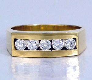 Men's Diamond Ring .75cttw 18k