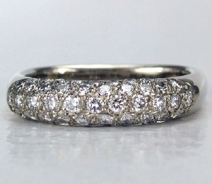 Diamond pave band 18kt 0.60 cttw model SWR6216