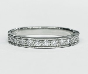 Lab diamond band 14kt white gold .30cttw E-F VS1 model SWR7187W