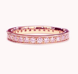Diamond band 14kt rose gold .75cttw E-F VS1 mode SWR7192R