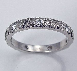 Diamond band 18kt gold 1/6 cttw model SWR7201