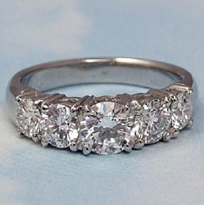 Lab diamond band 14kt 1.55cttw lab diamonds in graduated band model SWR7343LAB
