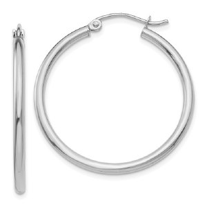 14KTW gold hoop earring 30x2mm