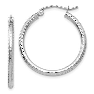 14KTW gold hoop earring 25x2mm