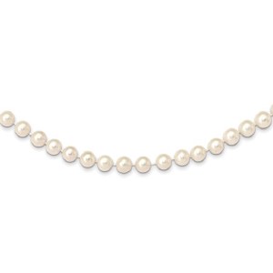 Pearl Necklace 8.0-8.5mm round cultured freshwater strand 18&quot; white pearls model WPN080-18