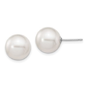 Pearl Earrings 1.5-11mm white cultured freshwater pearls 14kt white gold model XW100PW