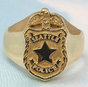Seattle Police Signet Ring Lg