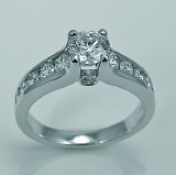 Diamond engagement ring 18ktw 1.19cttw 0.60ct rd model 012-2740D