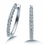 Diamond Hoop Earrings 0.25cttw 14ktw model 030-EDD2425-W