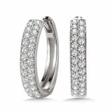 Diamond Hoop Earrings 0.50cttw 14ktw model 030-EDD3015-W