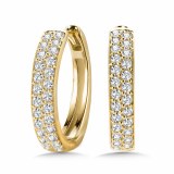 Diamond hoop earrings 0.50cttw 14kt yellow model 030-EDD3015-Y