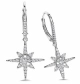 Diamond Starburst Earrings 0.50cttw 14ktw model 030-EDD3023-W