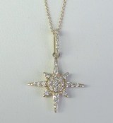 Diamond starburst pendant 14ktw 0.25cttw model 030-PDD3068-Y