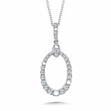 Diamond pendant 3/8 cttw 14kt white gold model 030-PDD3558-W