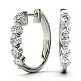 Diamond Hoop Earrings 0.50cttw E-F-G color VS clarity model 039-40664W-1/2CT