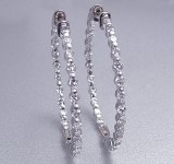 Diamond hoop earrings 2.50cttw H SI2