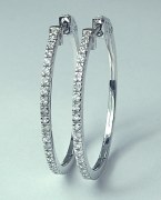 Diamond hoop earrings 1/2 cttw model 039-40917-A