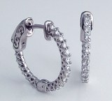 Diamond hoop earrings .51cttw FG VS 14kt