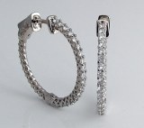 Diamond hoop earrings 0.74cttw FG  VS  14ktw