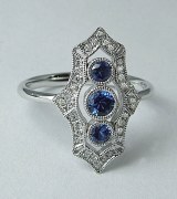 Sapphire and diamond vintage design model 039-S1DR125-SA