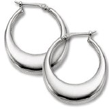 Hoop Earrings 14kt white gold